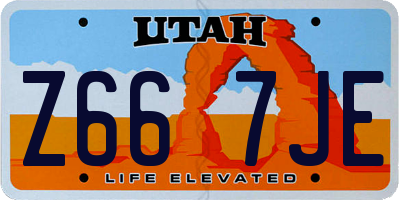 UT license plate Z667JE