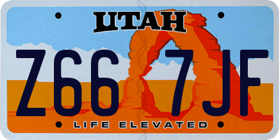UT license plate Z667JF