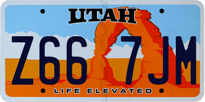 UT license plate Z667JM