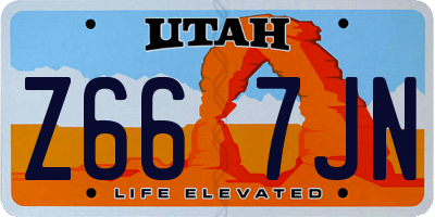 UT license plate Z667JN
