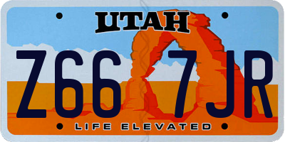 UT license plate Z667JR