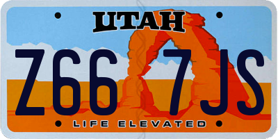 UT license plate Z667JS