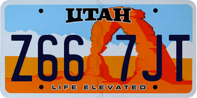 UT license plate Z667JT