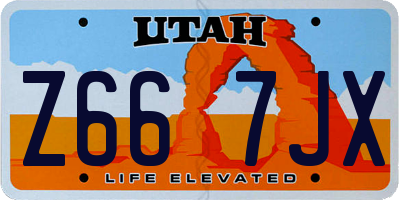 UT license plate Z667JX