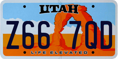 UT license plate Z667QD