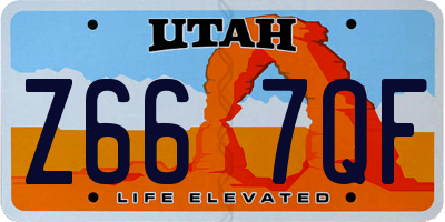 UT license plate Z667QF
