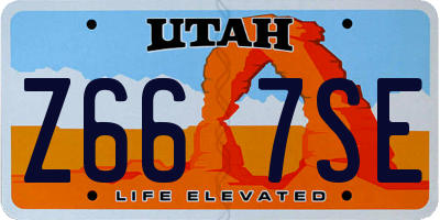 UT license plate Z667SE
