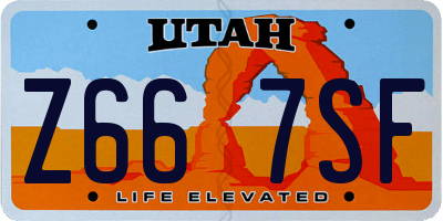 UT license plate Z667SF