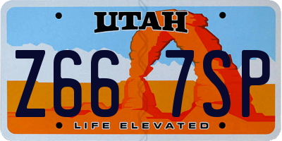 UT license plate Z667SP