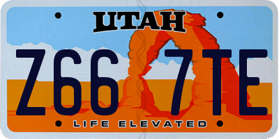 UT license plate Z667TE