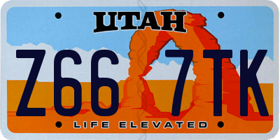 UT license plate Z667TK