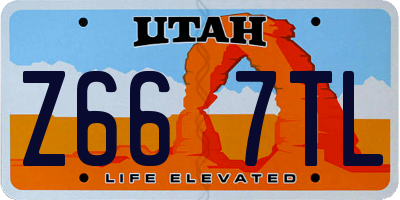 UT license plate Z667TL