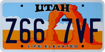 UT license plate Z667VF