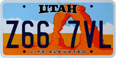 UT license plate Z667VL