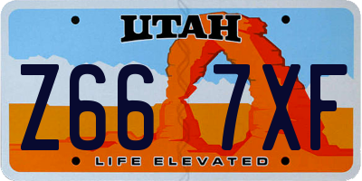 UT license plate Z667XF