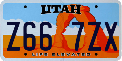 UT license plate Z667ZX