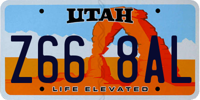 UT license plate Z668AL
