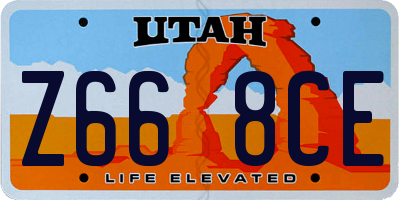 UT license plate Z668CE