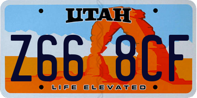 UT license plate Z668CF