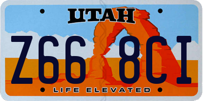 UT license plate Z668CI