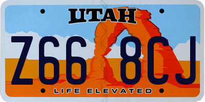 UT license plate Z668CJ