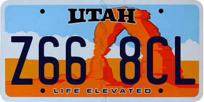 UT license plate Z668CL