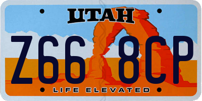UT license plate Z668CP