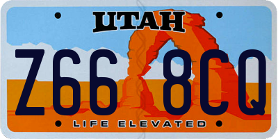 UT license plate Z668CQ