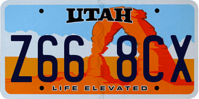 UT license plate Z668CX