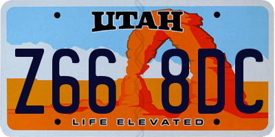 UT license plate Z668DC