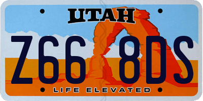 UT license plate Z668DS