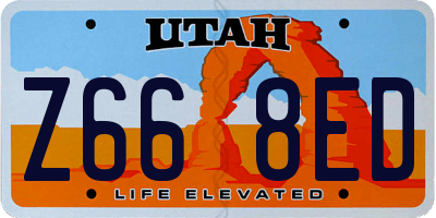 UT license plate Z668ED