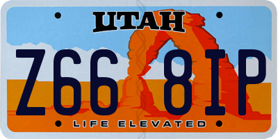 UT license plate Z668IP