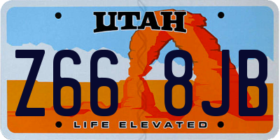UT license plate Z668JB