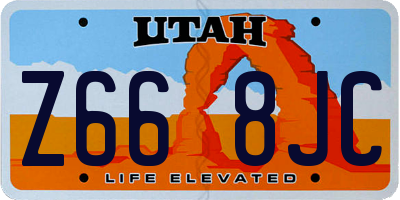 UT license plate Z668JC