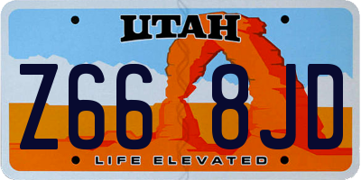 UT license plate Z668JD