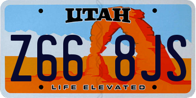 UT license plate Z668JS