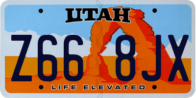 UT license plate Z668JX