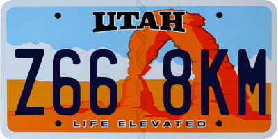 UT license plate Z668KM