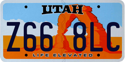 UT license plate Z668LC