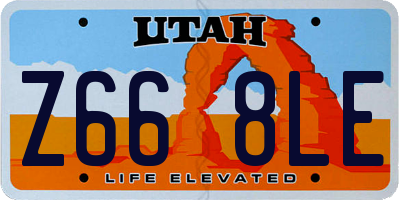 UT license plate Z668LE