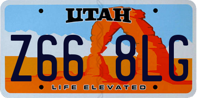 UT license plate Z668LG