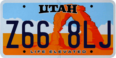 UT license plate Z668LJ