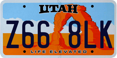 UT license plate Z668LK