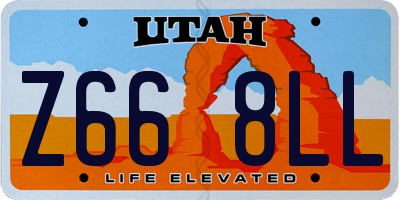 UT license plate Z668LL