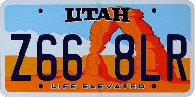 UT license plate Z668LR