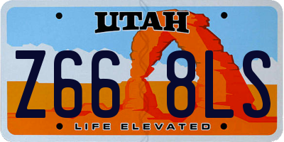 UT license plate Z668LS