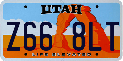 UT license plate Z668LT