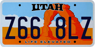 UT license plate Z668LZ