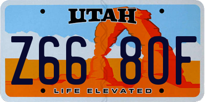 UT license plate Z668OF